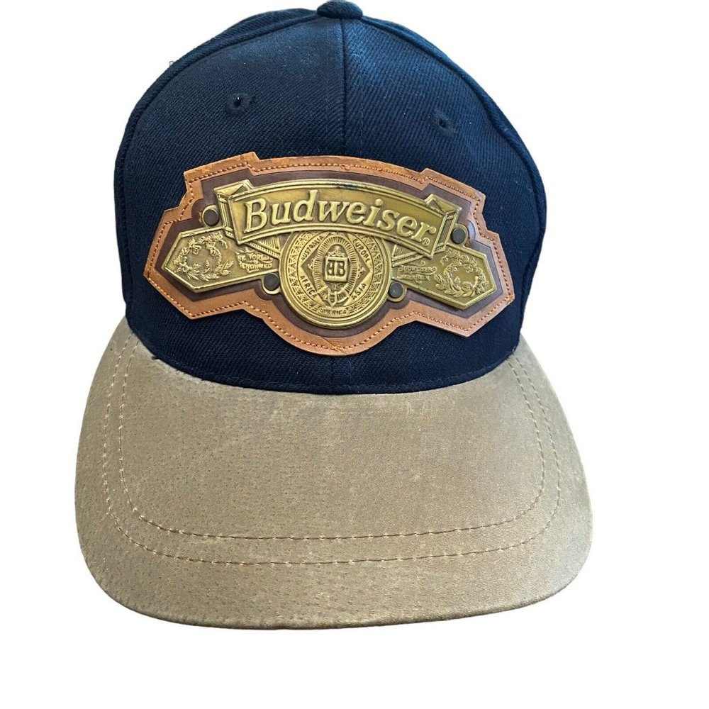 VTG 1994 Anheuser-Busch Budweiser Beer Metal Logo Strapback Hat Cap  New